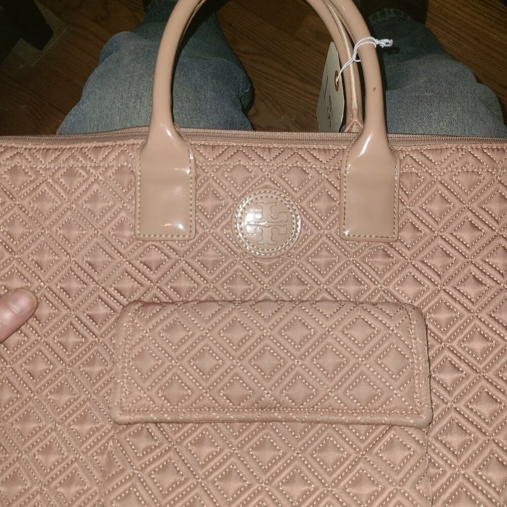 Tory Burch Quilted Zippered Bag Vintage